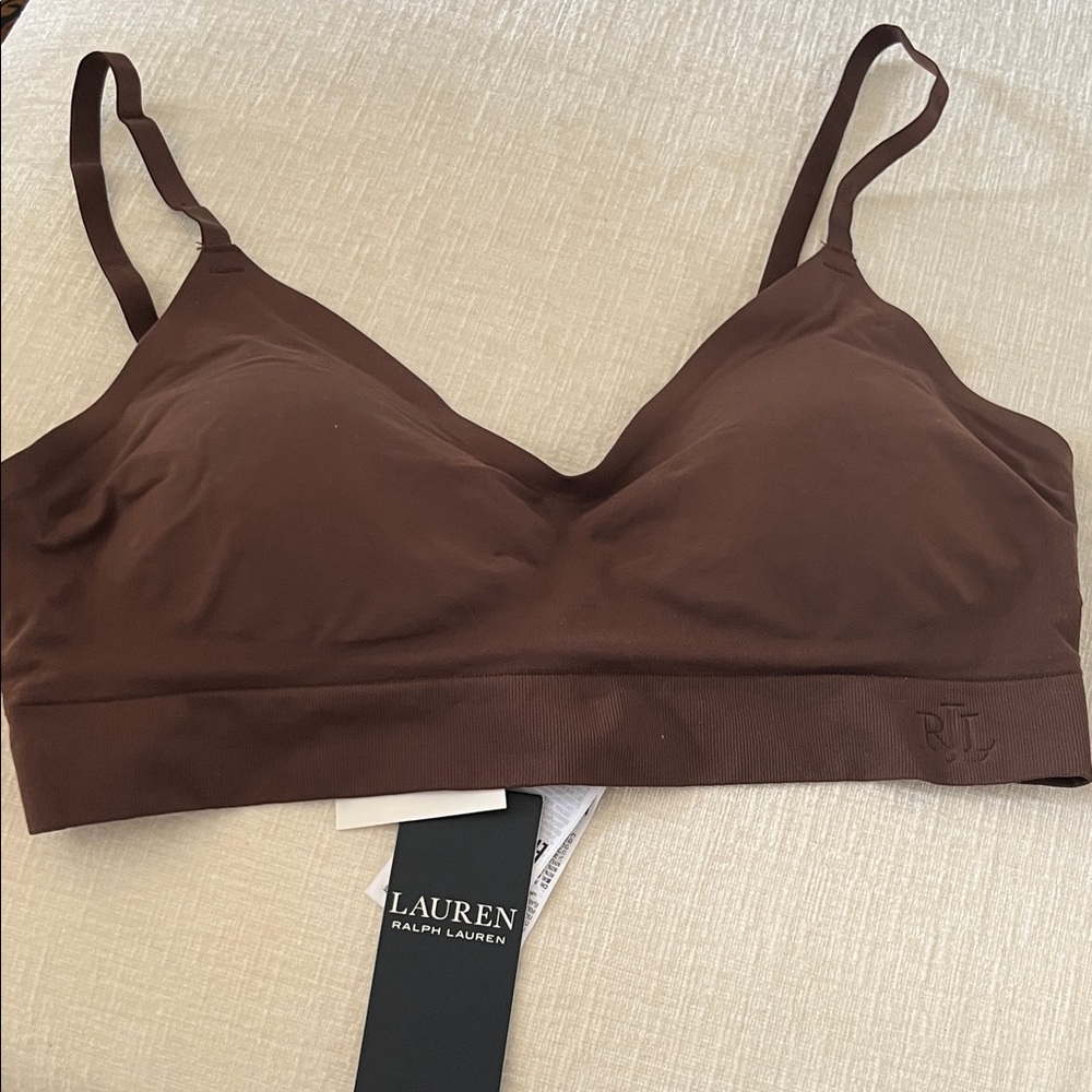 New Lauren Ralph Lauren Chocolate Bralette